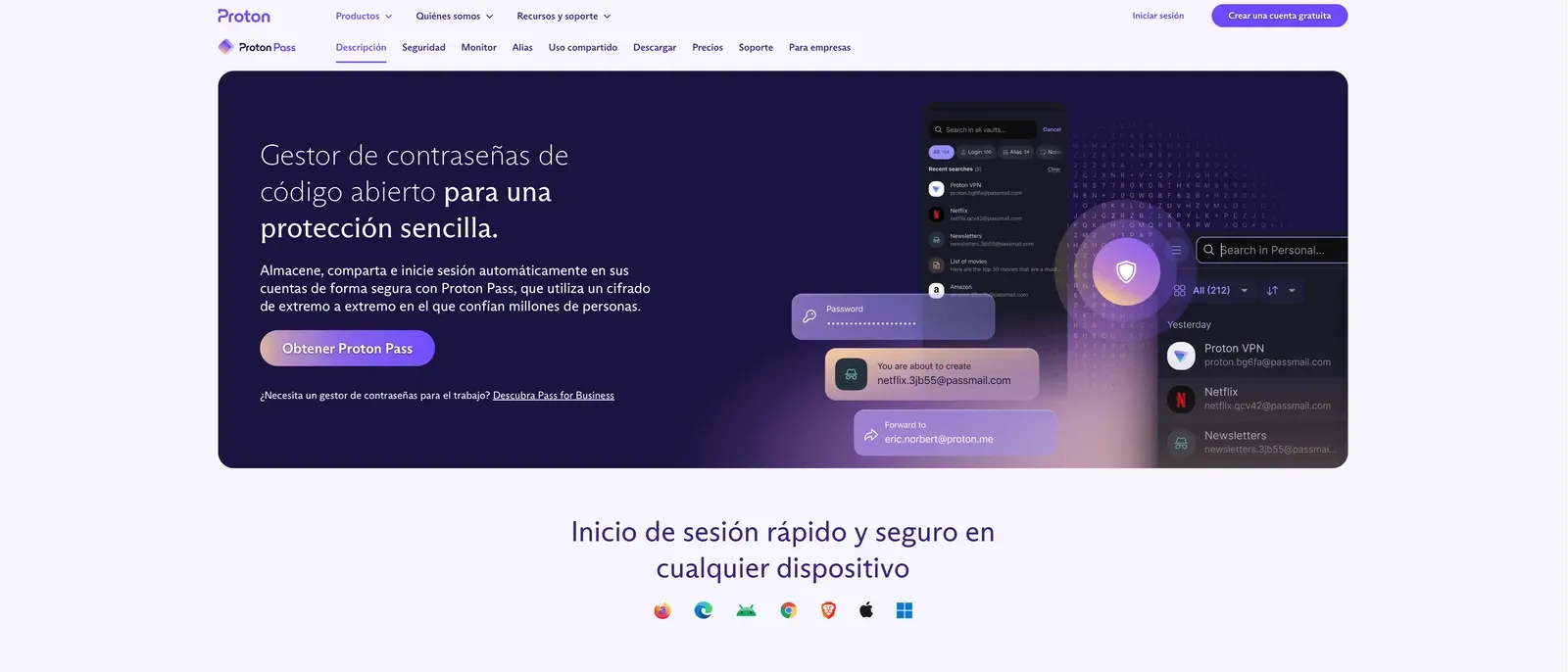 Mi propuesta de interfaz de usuario para Proton Pass